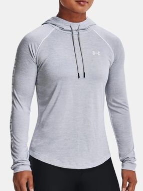 Under Armour women’s Light Gray Pullover Hooded Performance Shirt